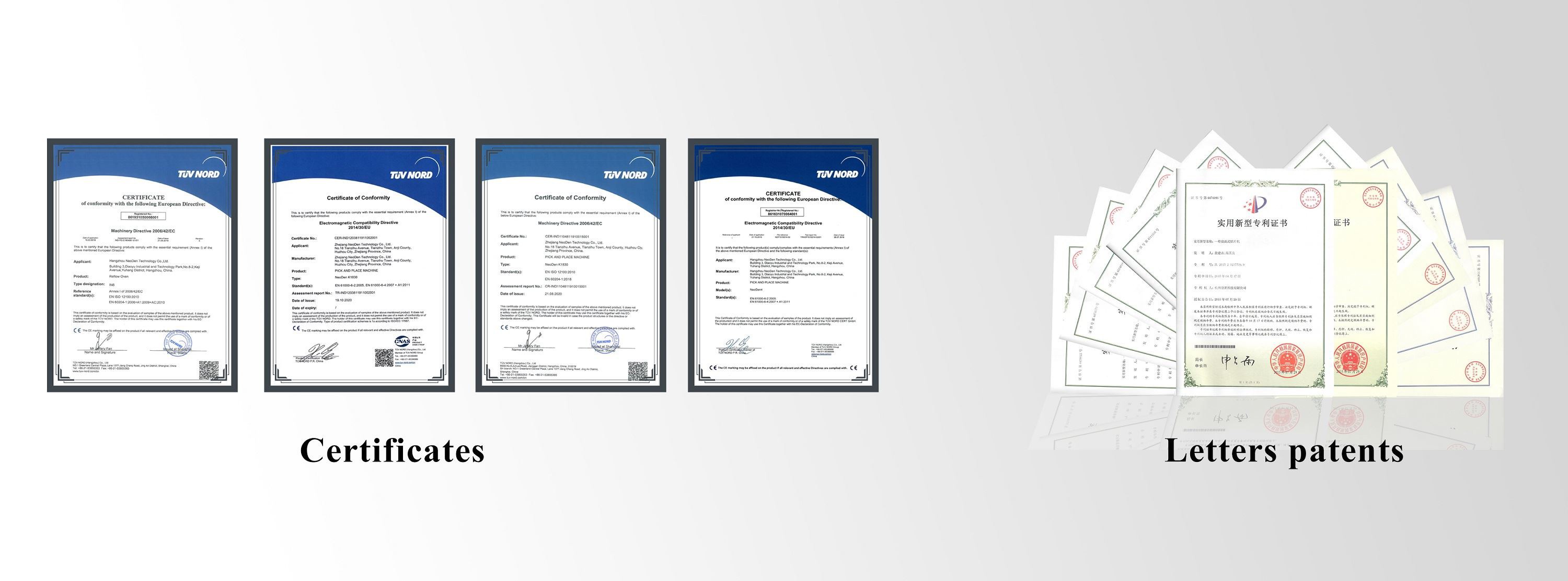 Certification NeoDen Certification NeoDen